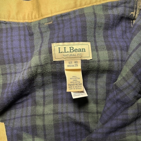 L.L. Bean Flannel Lined Men’s Khakis - Picture 3 of 4